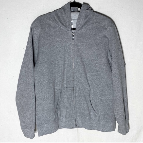 Gildan Heavy Blend Classic Grey Boyfriend Zip Hoodie L - Picture 1 of 14